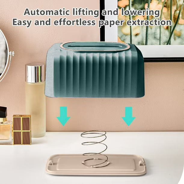 Modern Style Tissue Box Built In Spring For Easy Use