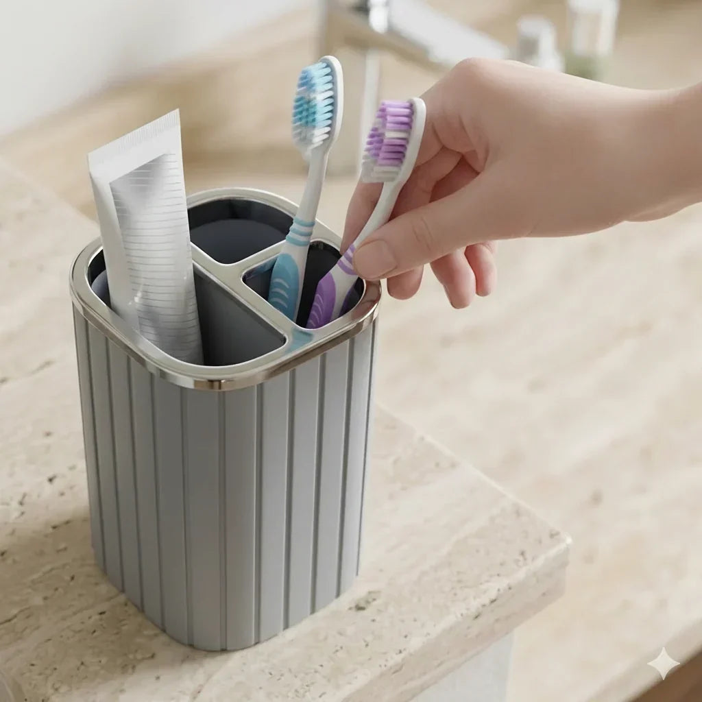 Multi Purpose Plastic Toothpaste & Cosmetic Brush Holder