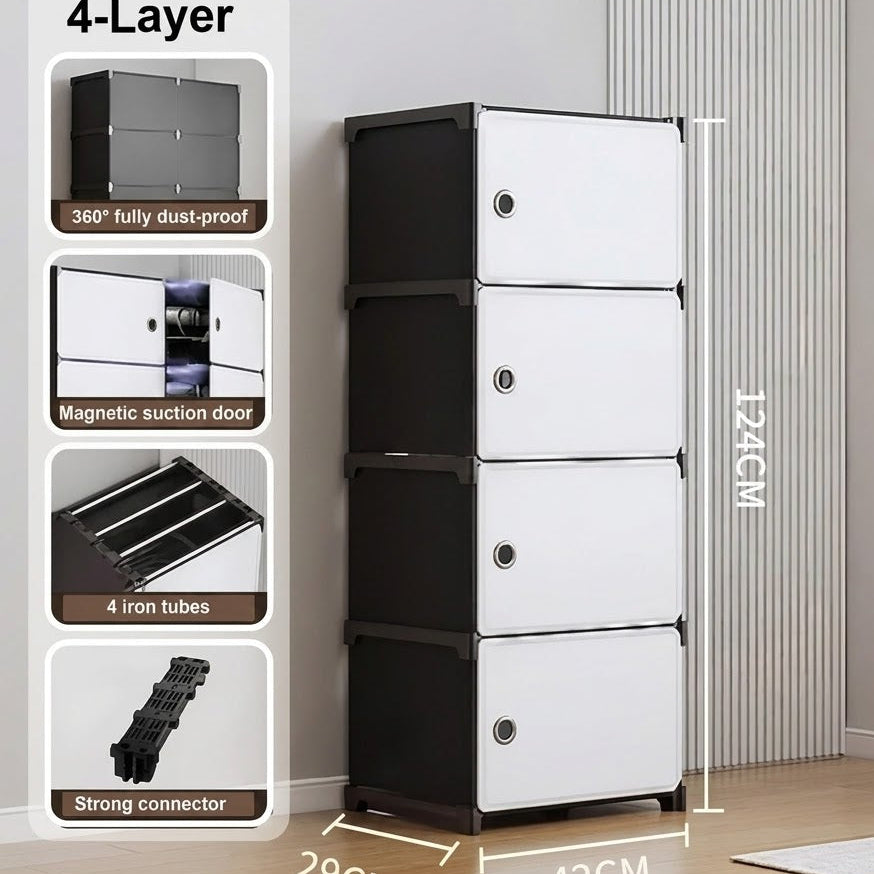 Space Saving 4 Tier Storage Organizer For Cupboards