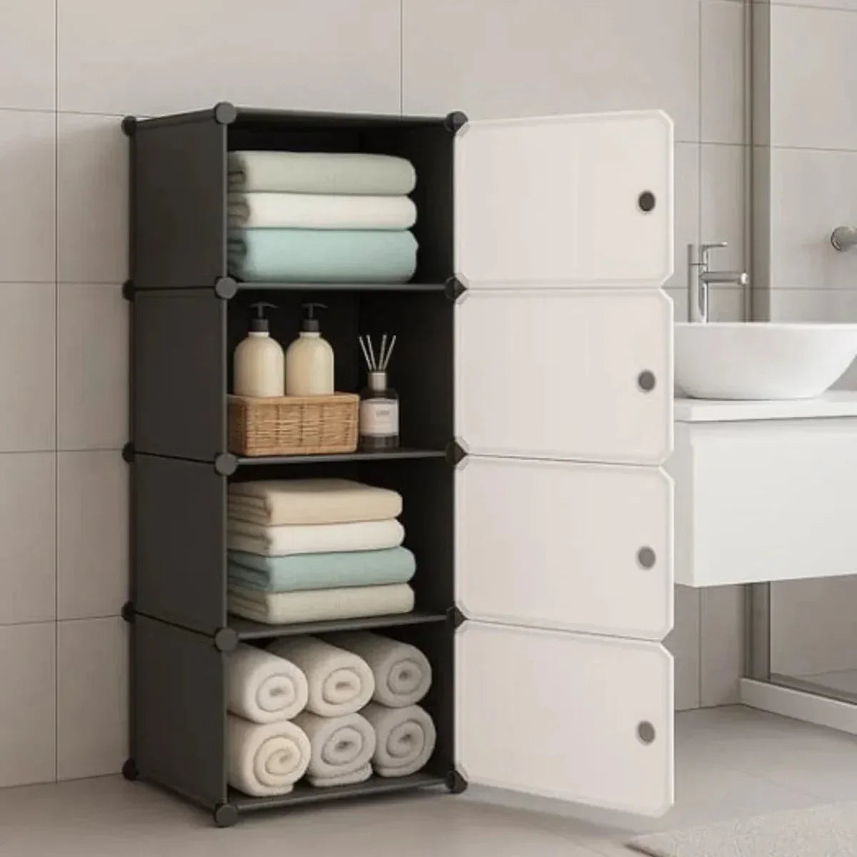 Space Saving 4 Tier Storage Organizer For Cupboards