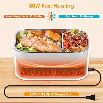 Portable Electric Lunch Box Food Heater For Work & Travel