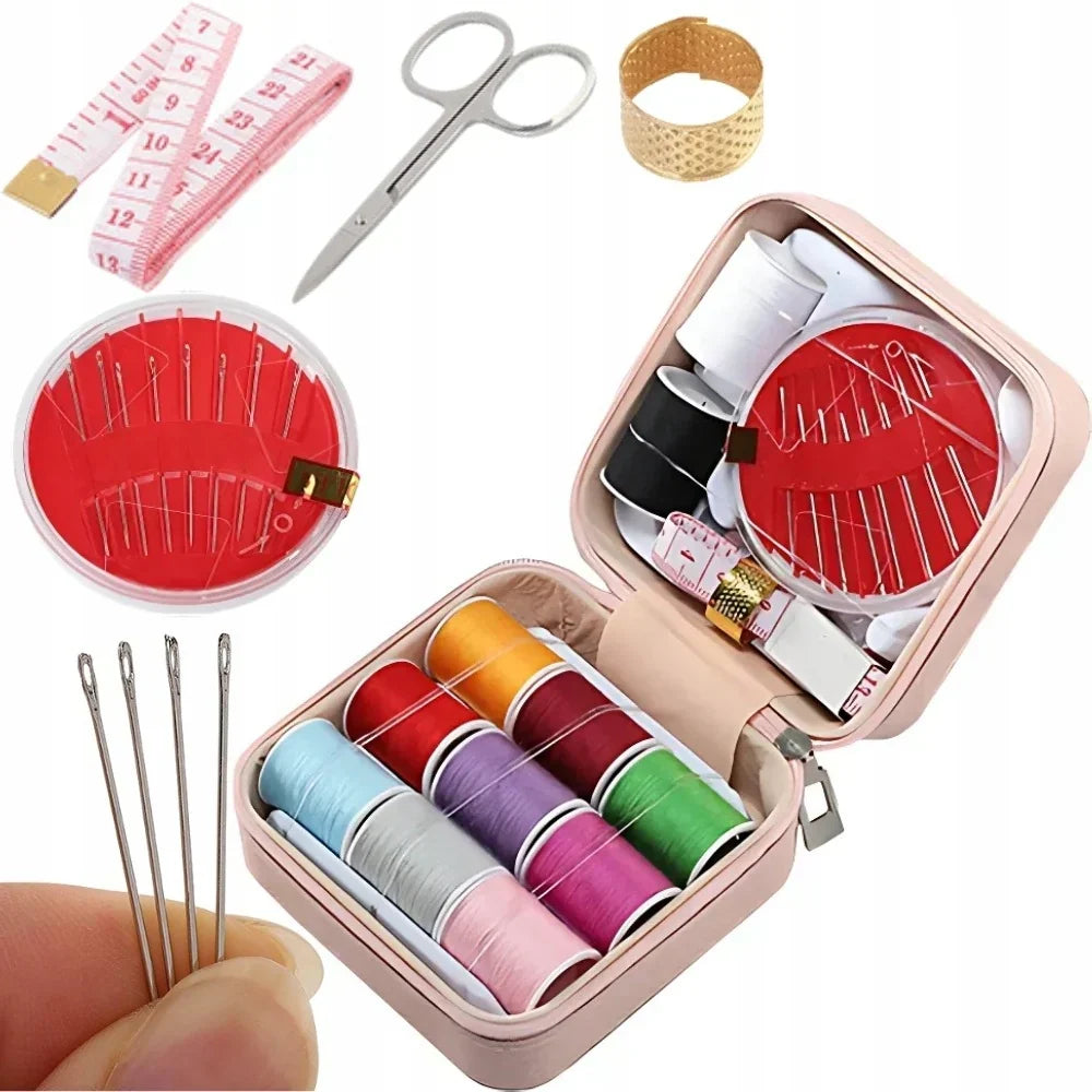 46 Piece PU Leather Sewing Kit  Set For Travel & Home Use